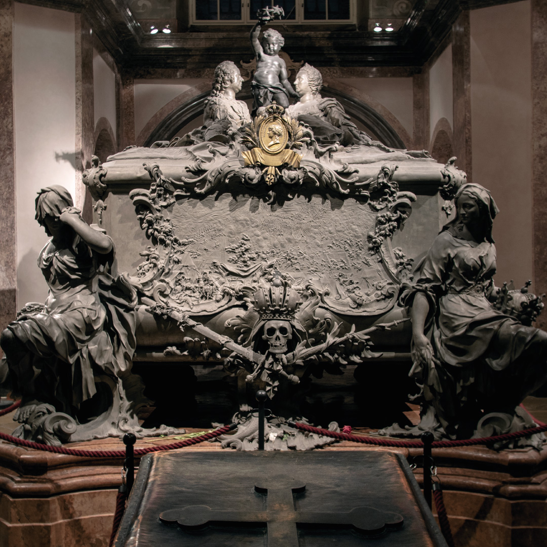 Doppelsarkophag von Maria Theresia und Franz I. Stephan.