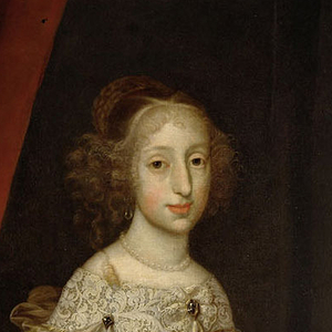Ausschnitt des Gemäldes von Maria Antonia (1669-1692) von Benjamin von Block. Datiert 1684.