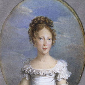 Detail of the painting of Maria Anna (1804–1858) by Natale Schiavoni. Circa 1817.