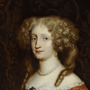 Ausschnitt des Gemäldes der Kaiserin Eleonore Magdalena (1655-1720) von einem unbekannten Künstler. Um 1680.