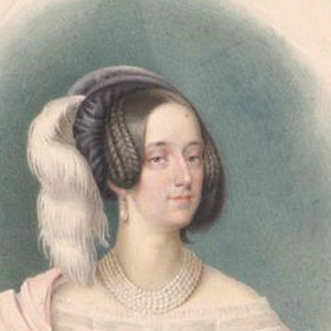 Detail of the painting of Empress Maria Anna (1787–1850) by Laurenz Herr. Between 1840 and 1845.