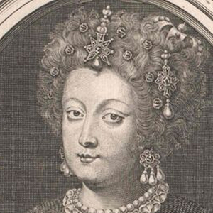 Ausschnitt der Grafik von Maria Anna Josepha (1654-1689) aus der Werkstatt von D'Larmessin.