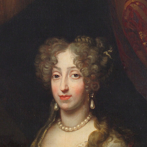 Ausschnitt des Gemäldes von Eleonora Maria Josepha (1653-1697) von Charles Brendel. Datiert 1684.