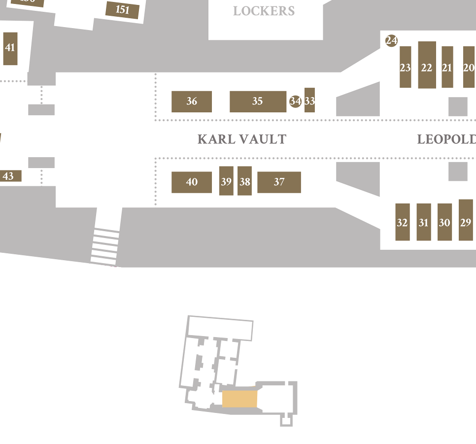 Excerpt from the map of the Capuchin Crypt – Karl Vault. Click to enlarge the map.