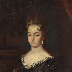 Ausschnitt des Gemäldes der Kaiserin Amalia Wilhelmina (1673-1742) von einem unbekannten Künstler. 1. Hälfte des 18. Jahrhunderts.