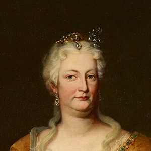 Ausschnitt des Gemäldes der Kaiserin Elisabeth Christine (1691-1750) von Johann Gottfried Auerbach. Um 1730.