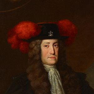 Ausschnitt des Gemäldes des Kaisers Karl VI (1685-1740) von Johann Gottfried Auerbach. Um 1730.